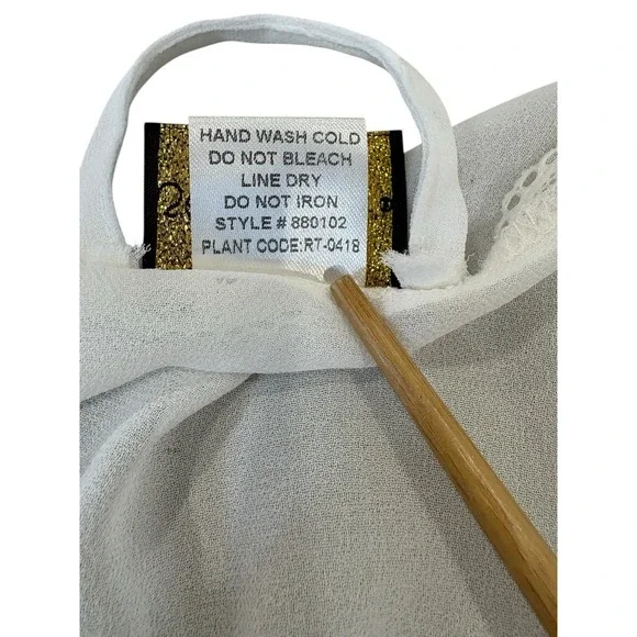 Vtg Seductivewear Sheer Short Robe Sz XL White Floral Bridal Boudoir Cover Up - Picture 7 of 8